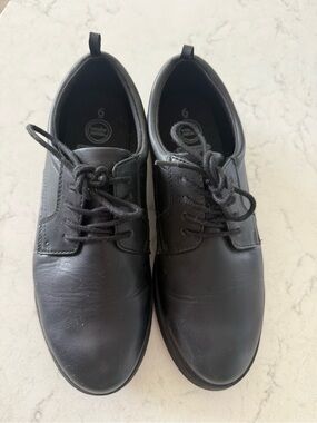 wonder nation Black Boys Lace-Up Dress Shoes